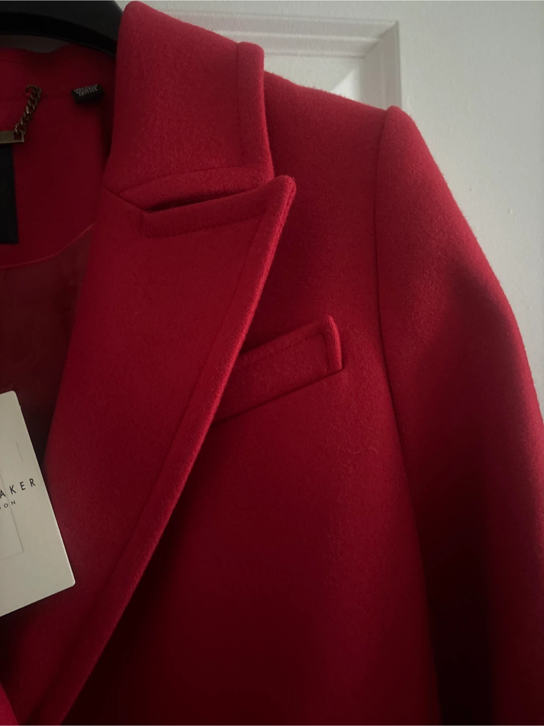 New Ted Baker  Wool Red Coat - Frejia Detachable Strap - photo 4
