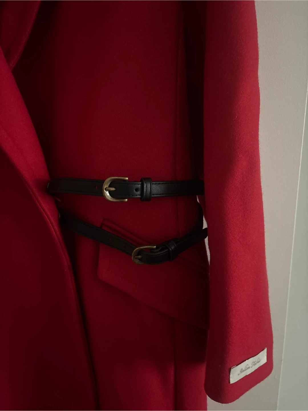 New Ted Baker  Wool Red Coat - Frejia Detachable Strap - photo 5