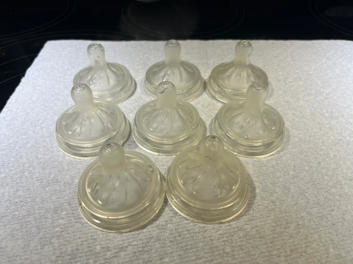Set of 7 Baby Bottle Nipples