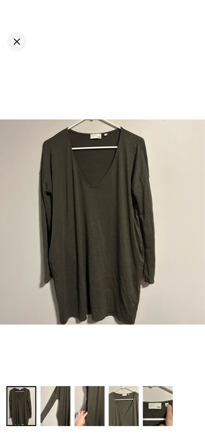 Wilfred Free Long Sleeve Top - Olive Green - Size S