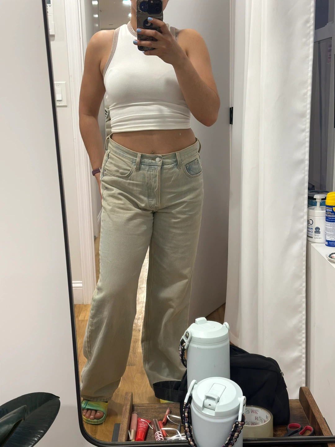 Light Wash Wide Leg Jeans