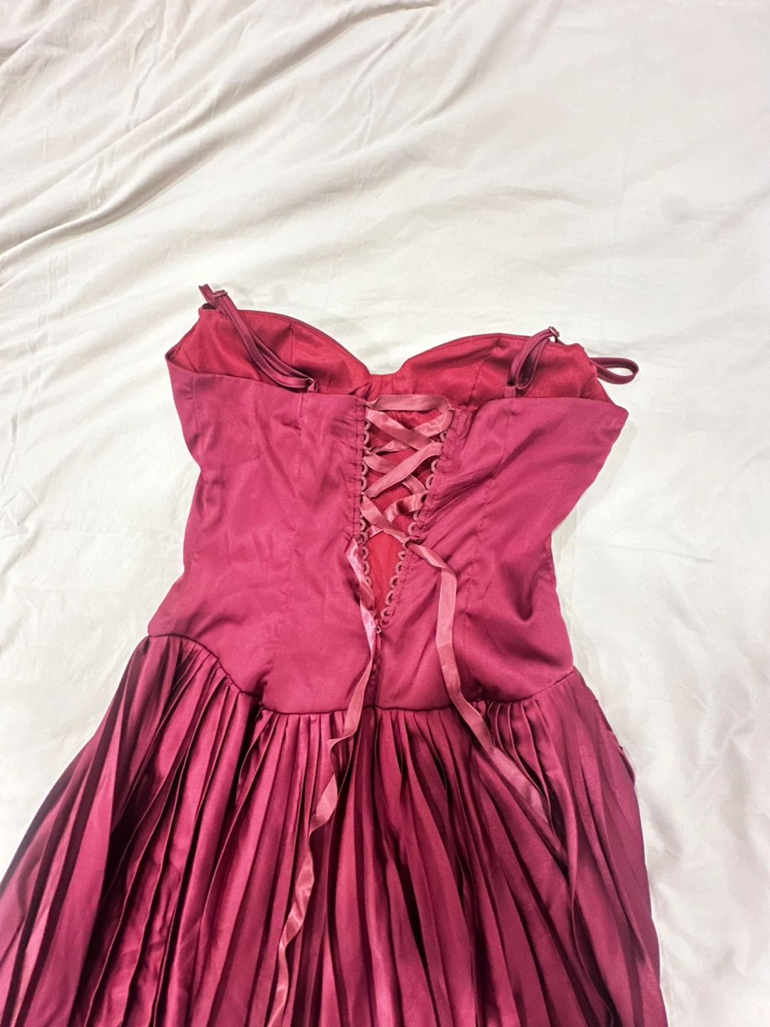 Pleated Corset Back Maxi Dress - photo 2