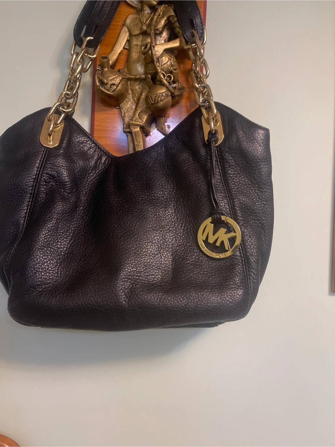 Michael Kors Black Leather Shoulder Bag