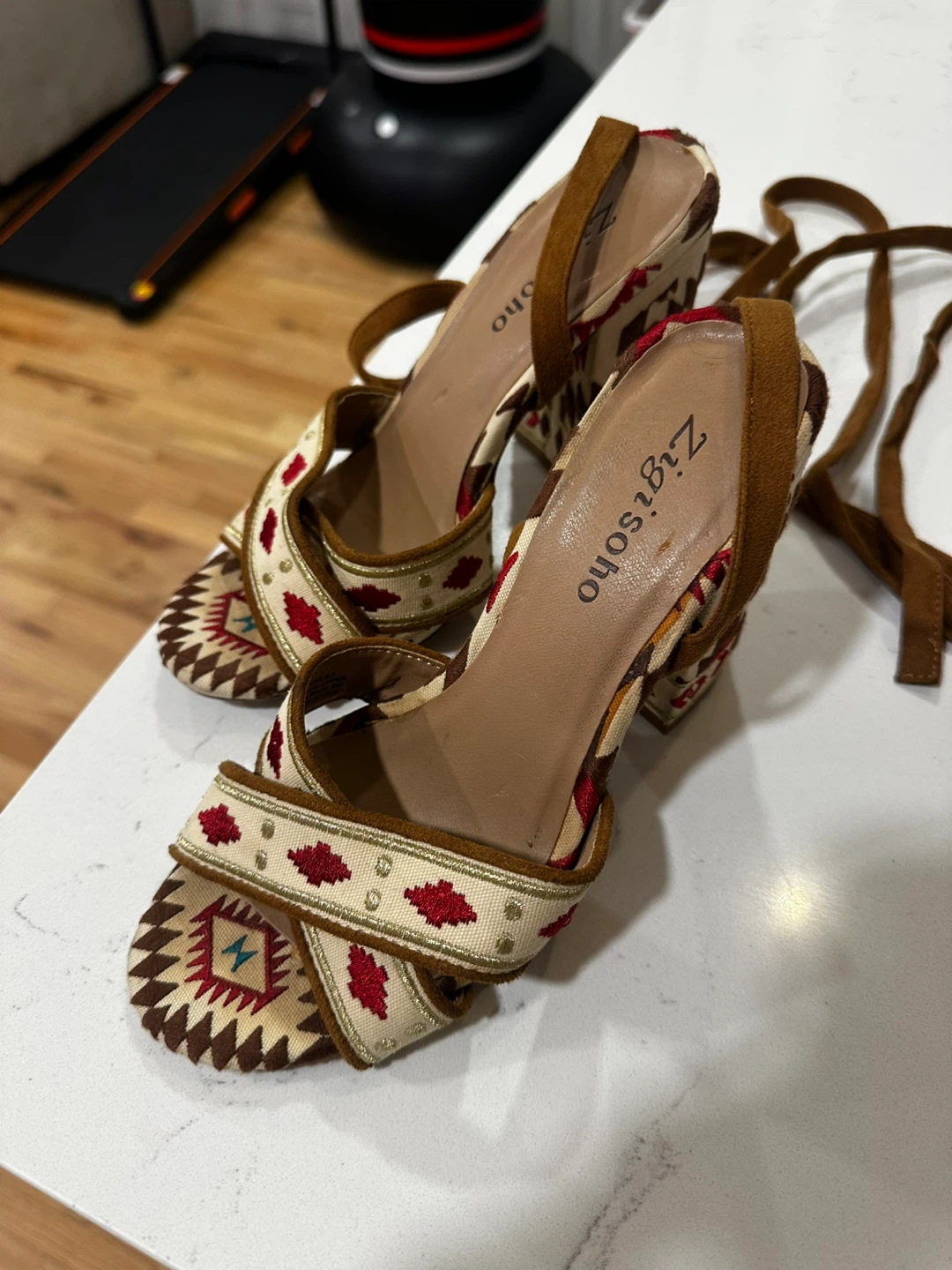 Zigisoho Heeled Sandals with Tie-Up Straps - photo 4