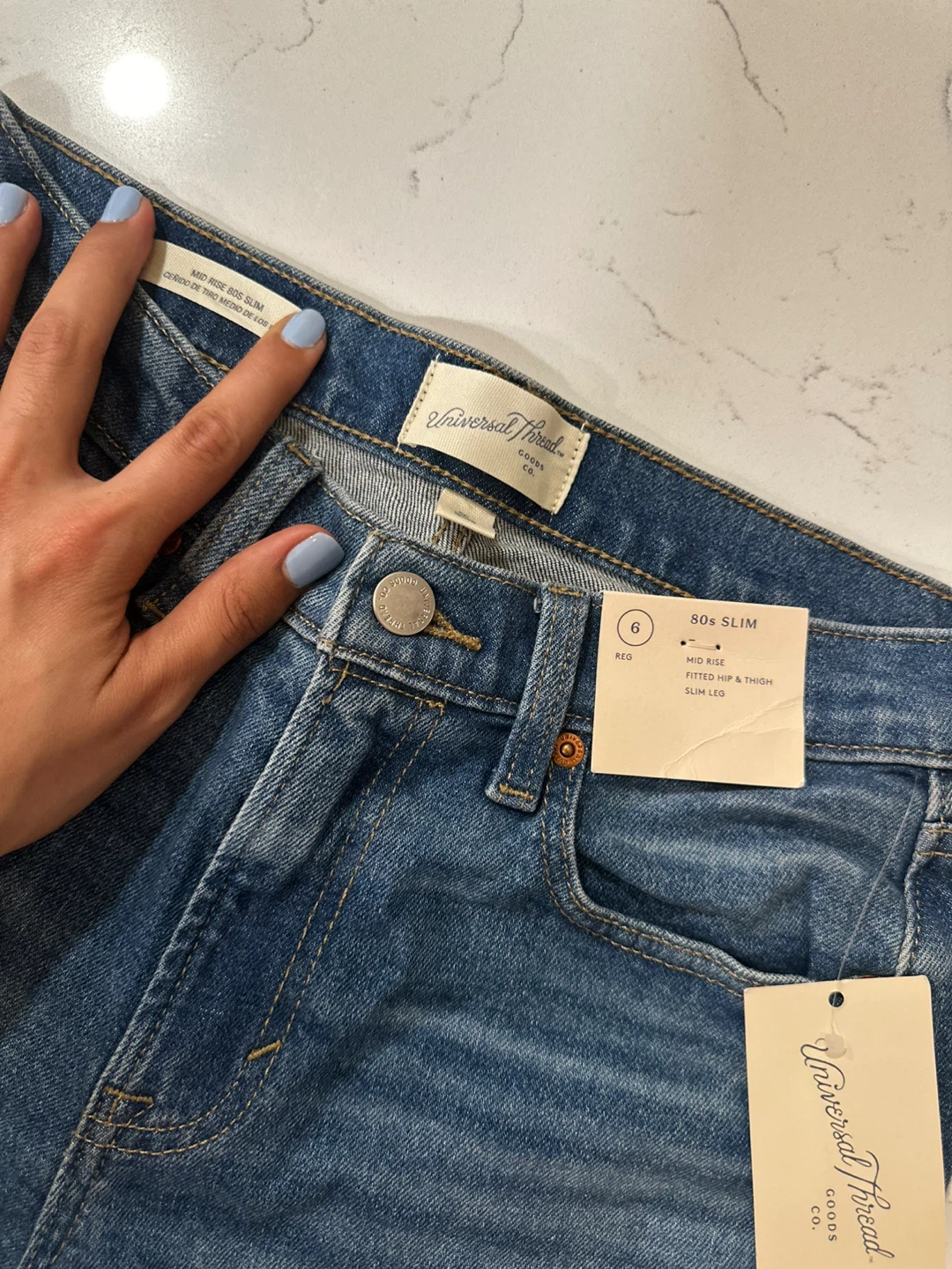 Universal Thread Women's 80s Slim Jeans - Mid Blue - photo 2