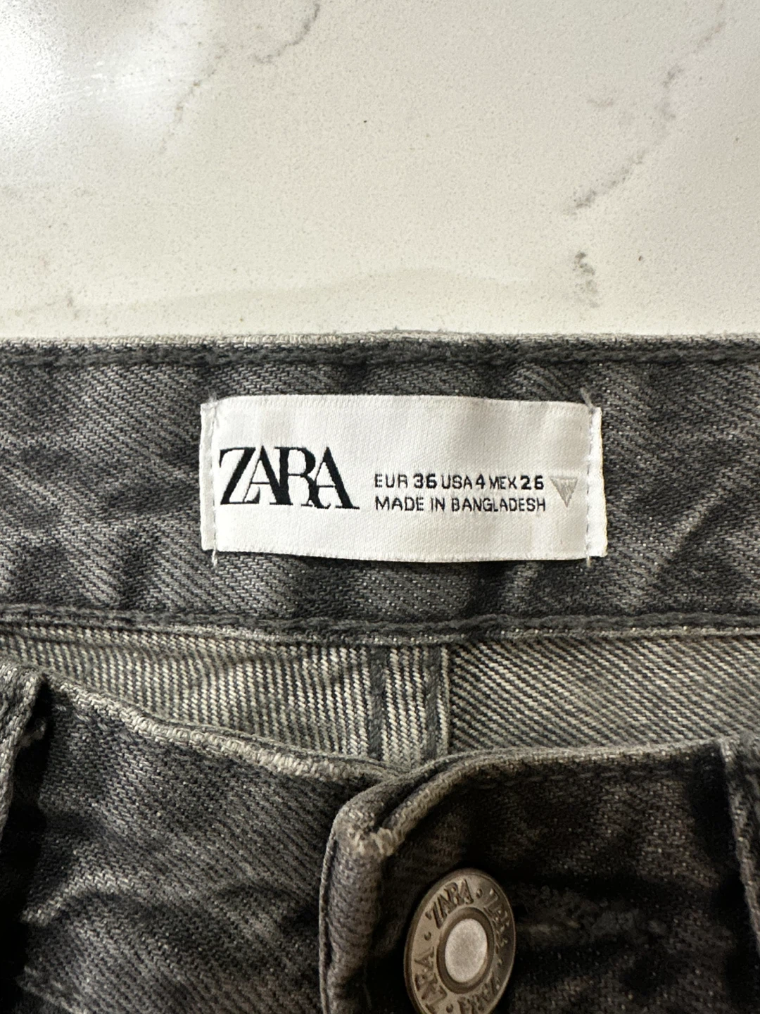 Zara Women's Grey Denim Jeans Size EUR 36 - photo 2