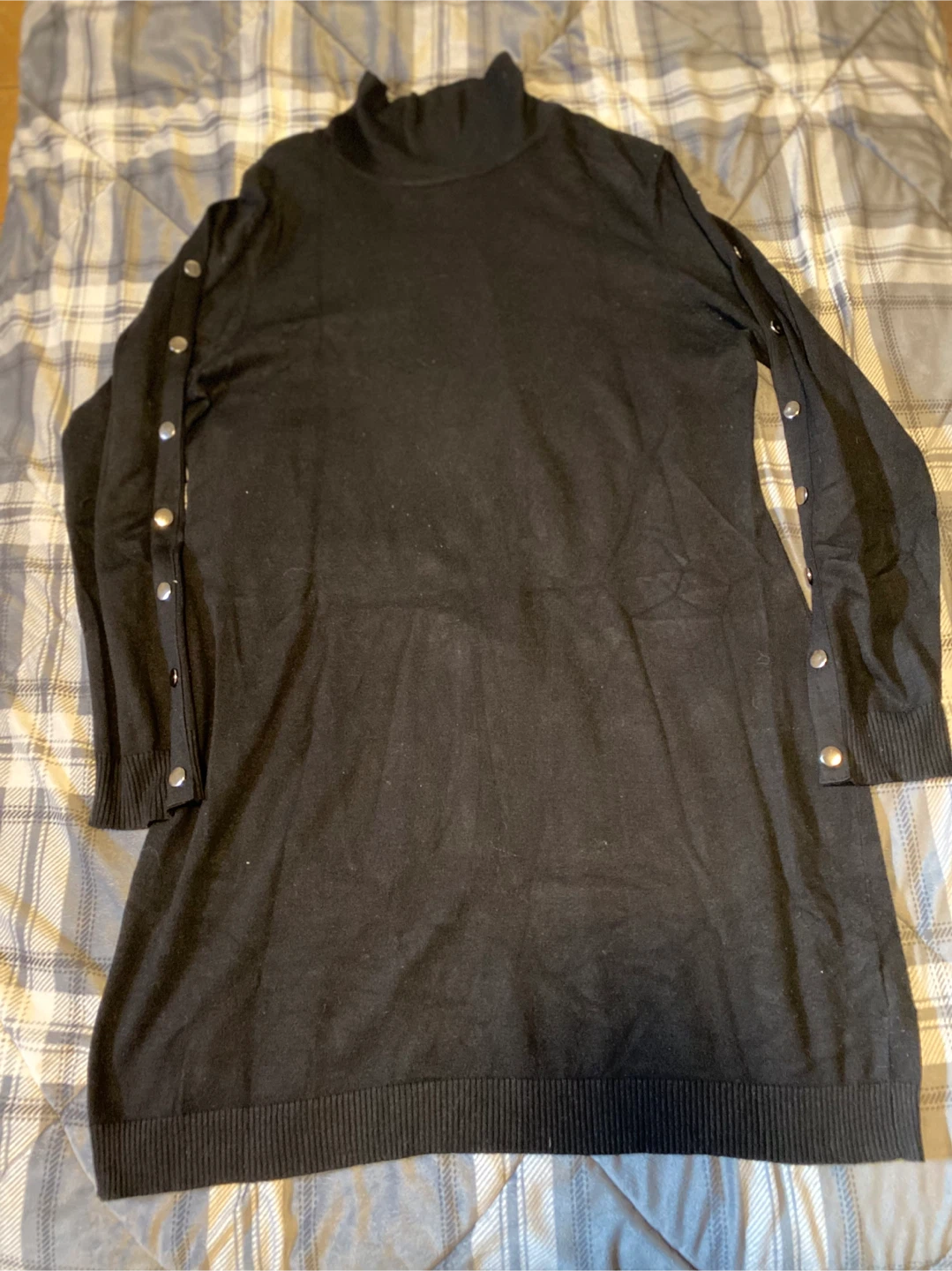 Charlie Paige Black Turtleneck Sweater Dress Size XL