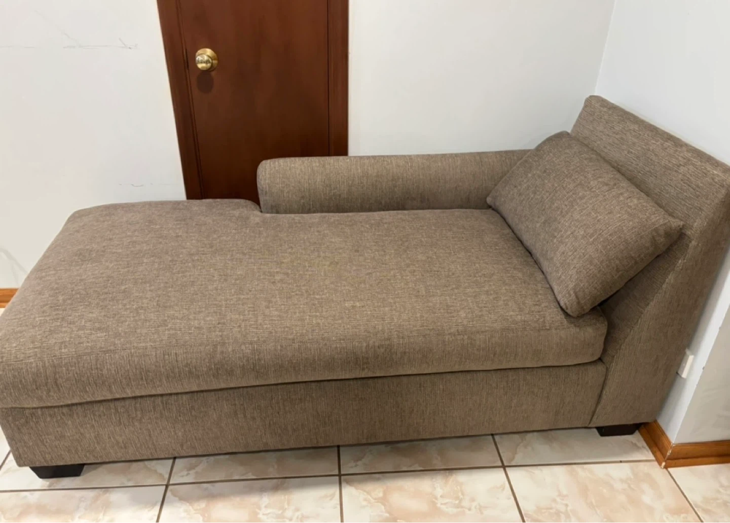 Pottery Barn Chaise Lounge - Taupe