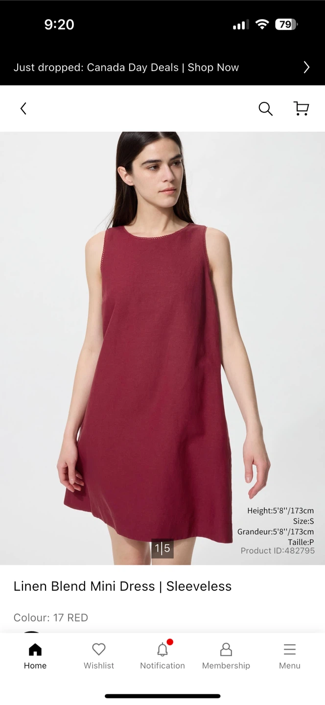 Uniqlo size S Linen Blend Dress