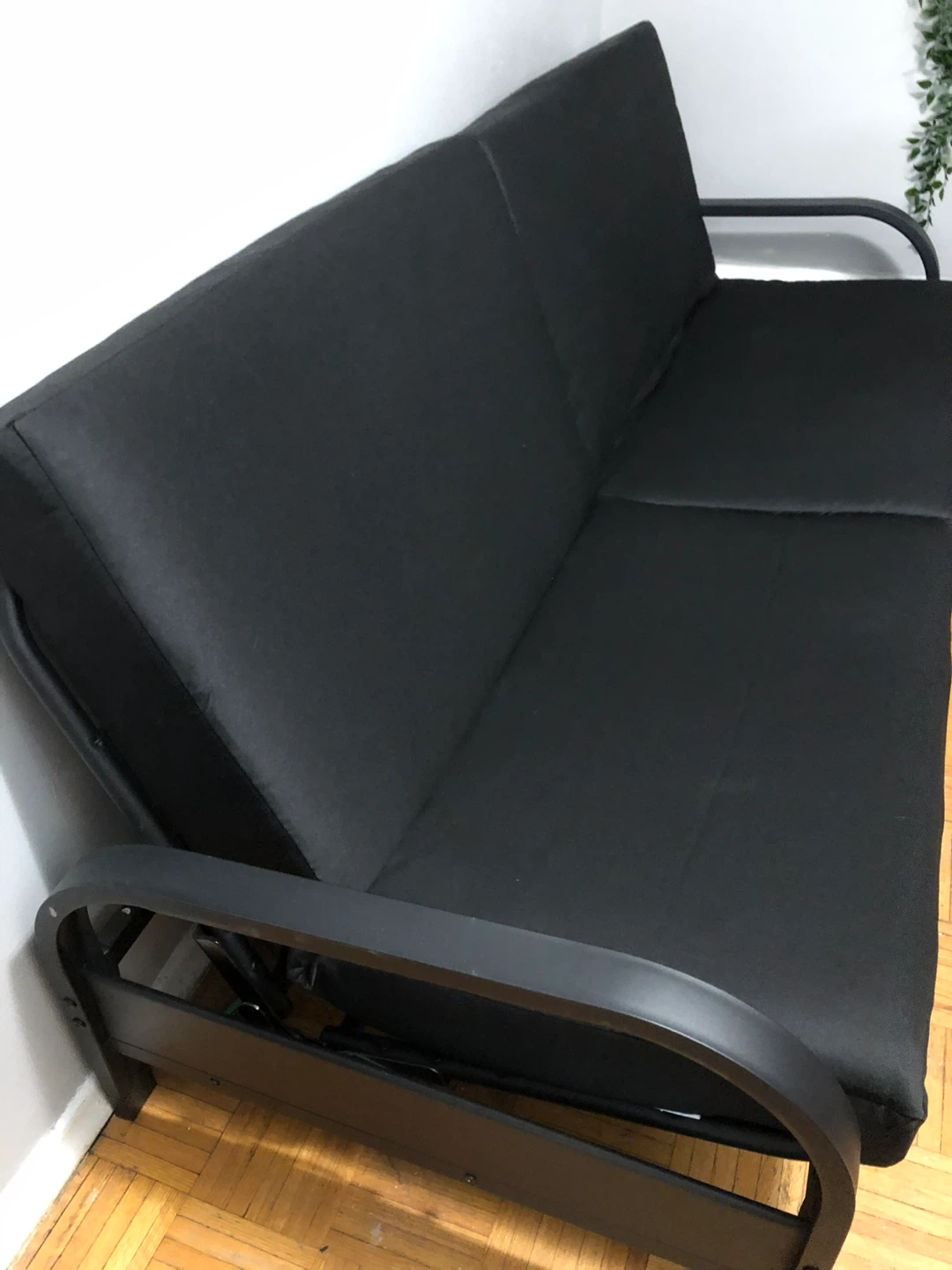 NEW Black Futon Sofa