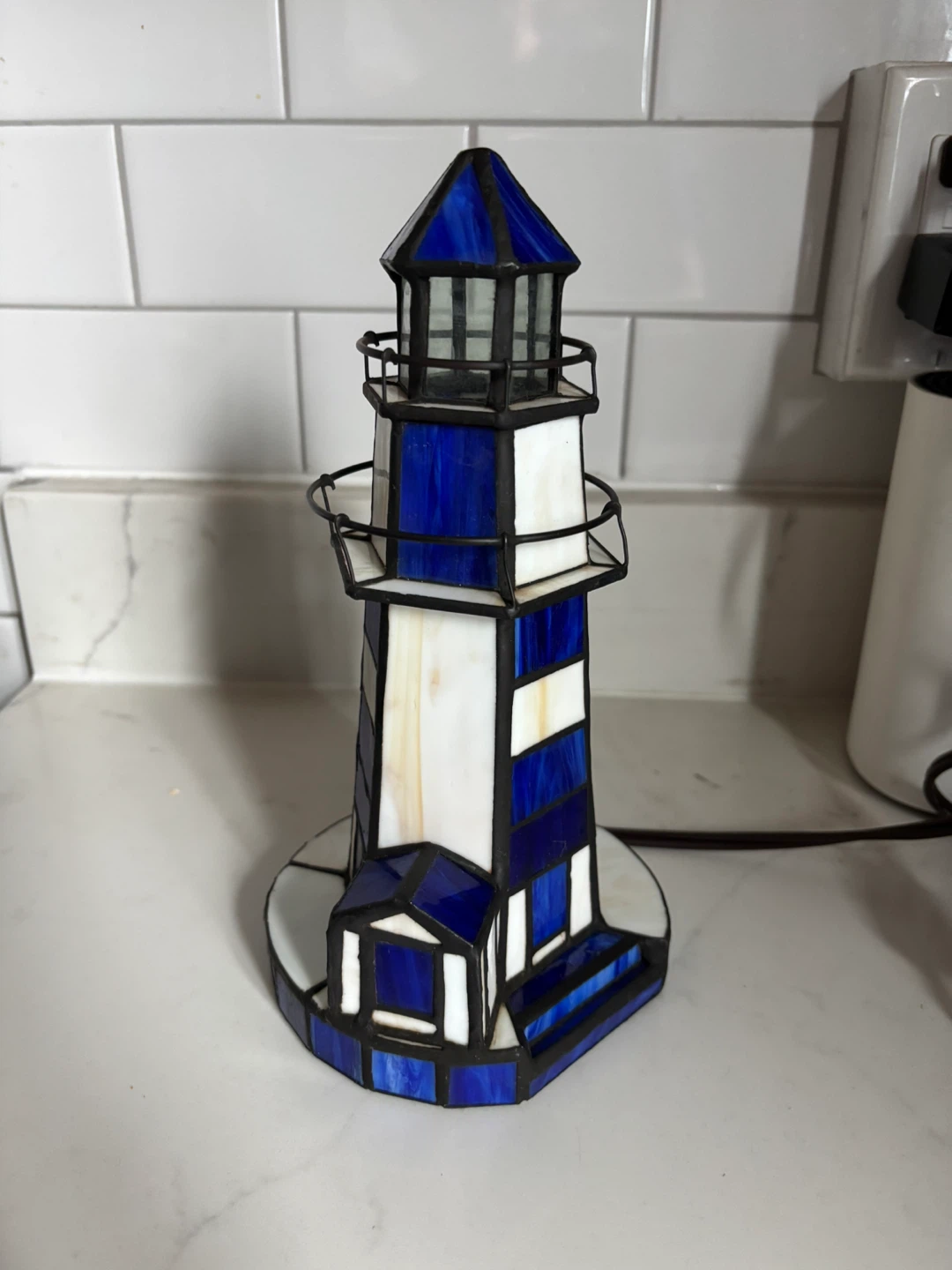 Home Essentials Lighthouse Accent Lamp - Stained Glass Shade - photo 2