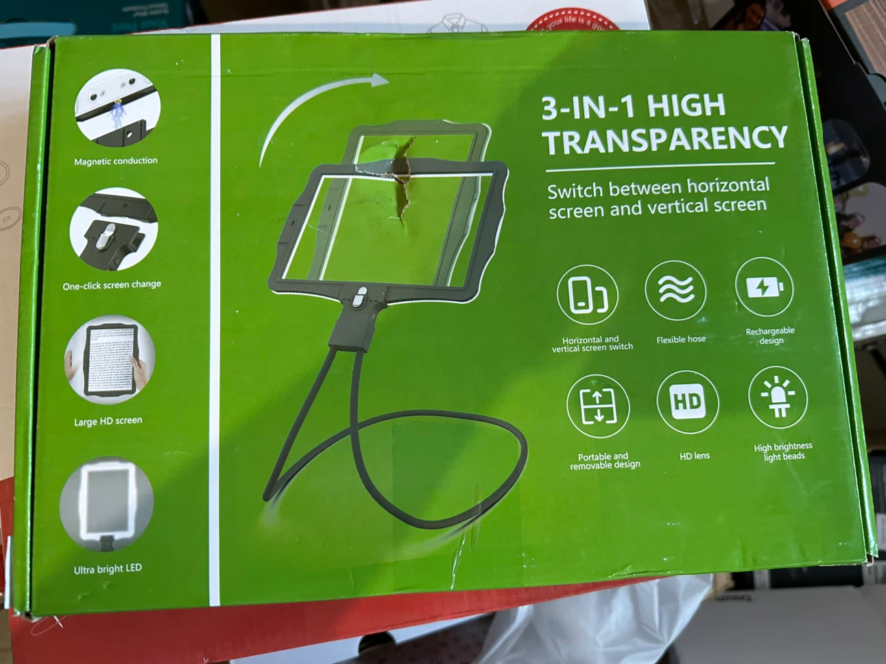 3-in-1 High Transparency Magnifier with LED Lights - photo 2