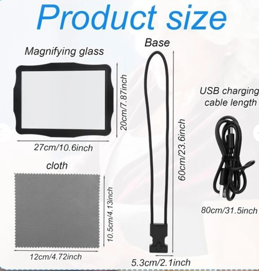 3-in-1 High Transparency Magnifier with LED Lights - photo 3