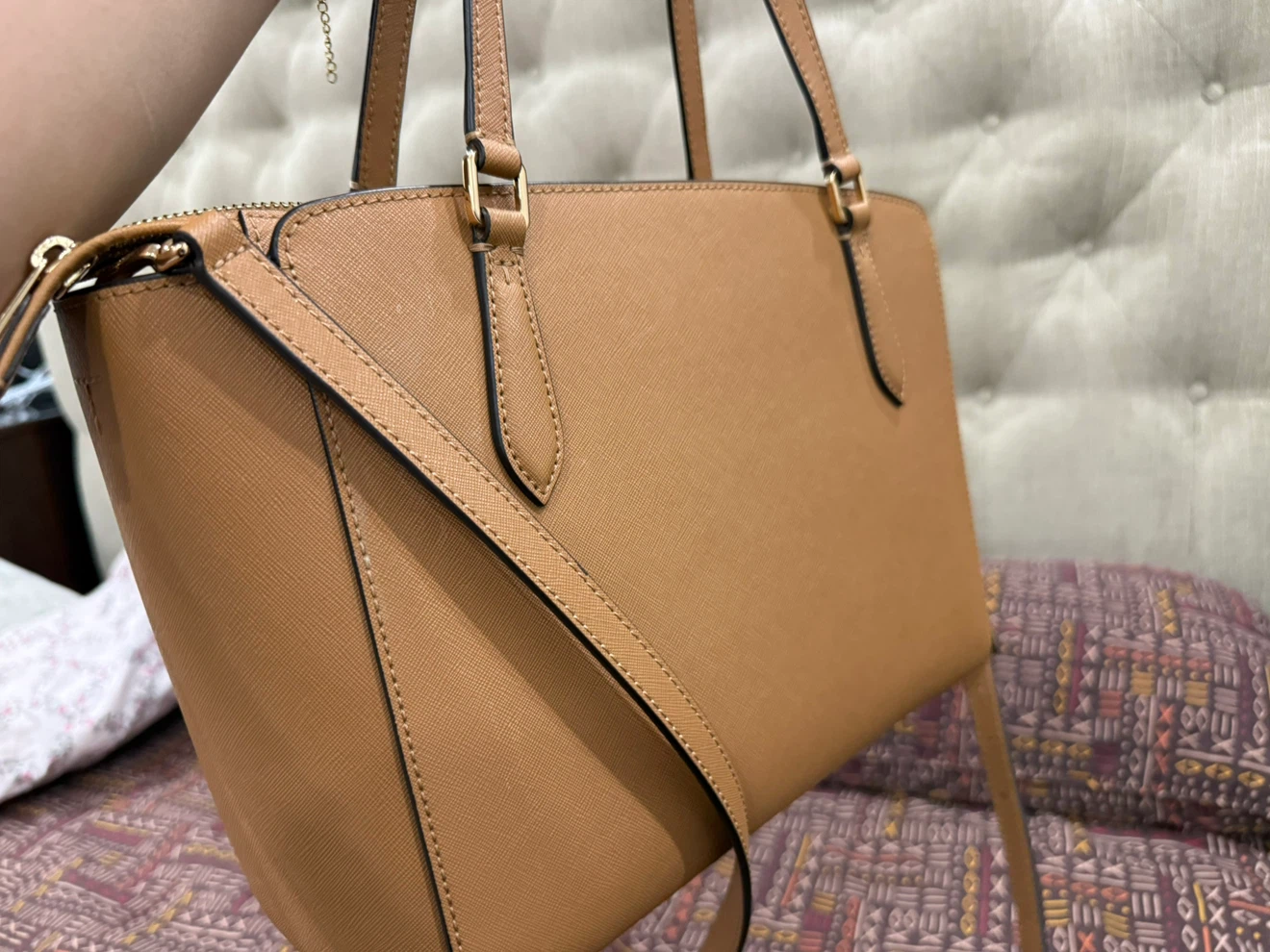 Tory Burch Brown Leather Tote Bag