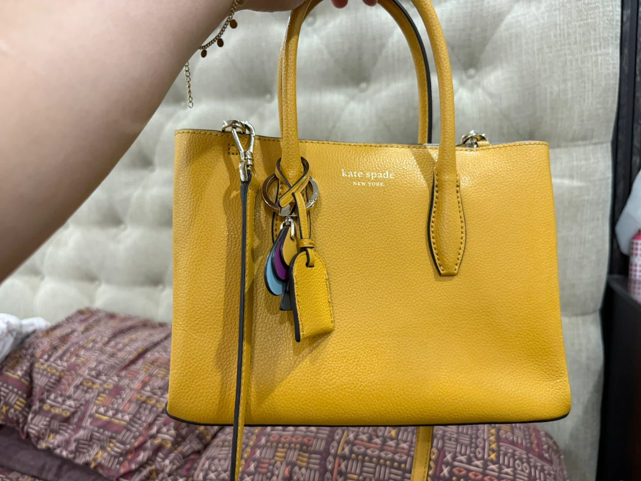 Kate Spade New York Yellow Leather Tote Bag - photo 3