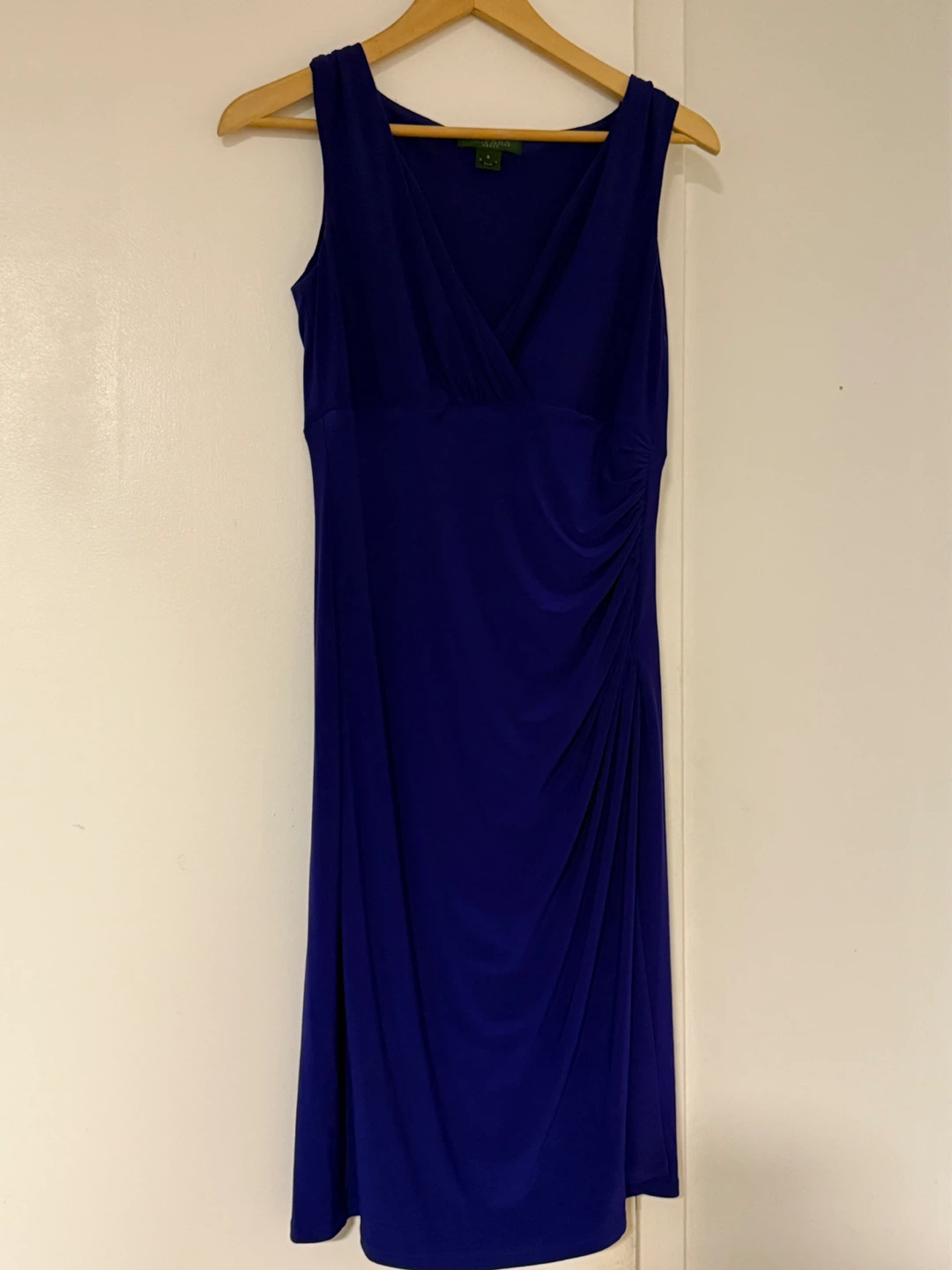 Ralph Lauren Women's Blue Ruched Sheath Dress Size 8 - photo 5