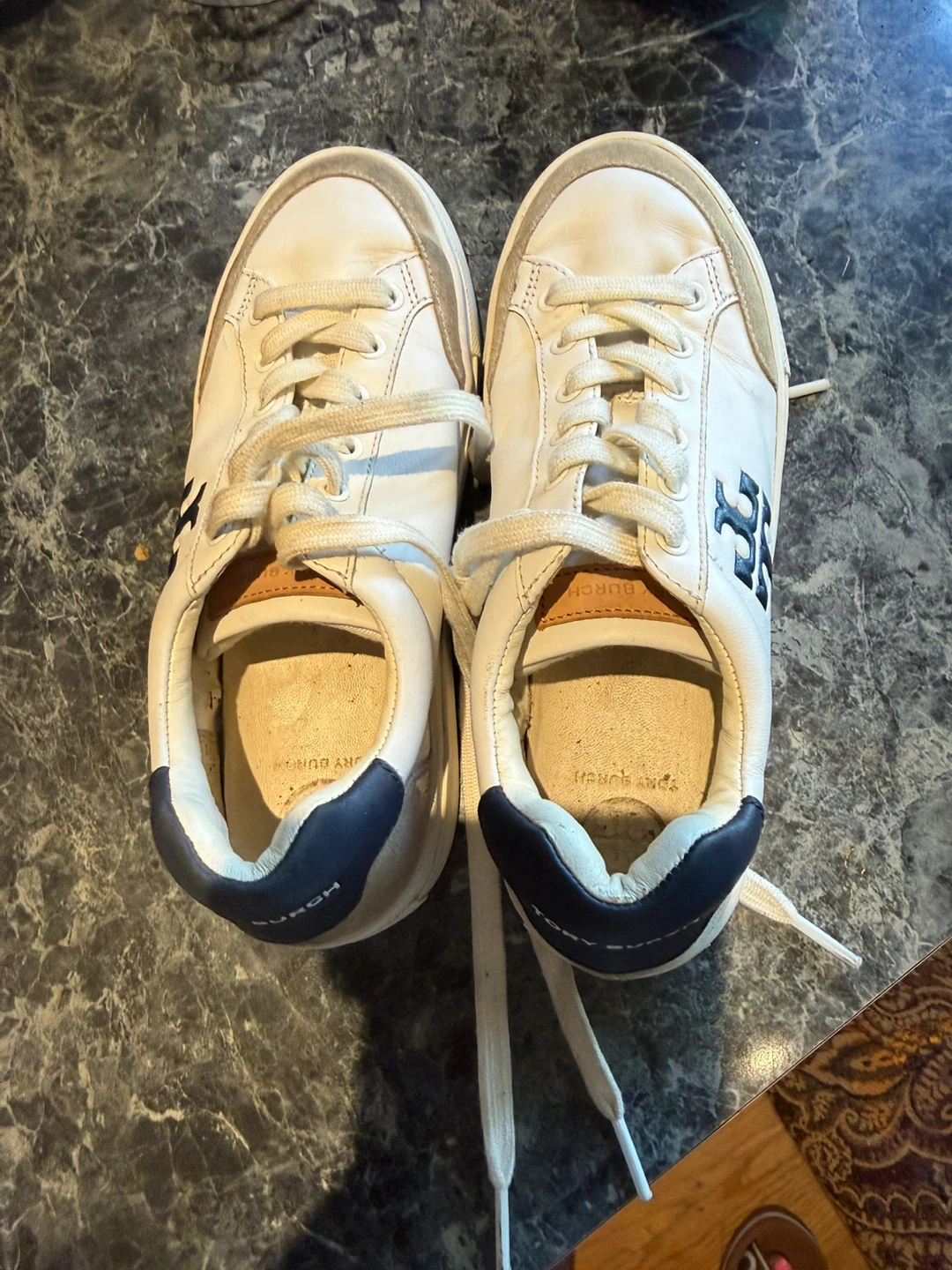 Tory Burch White Leather Sneakers