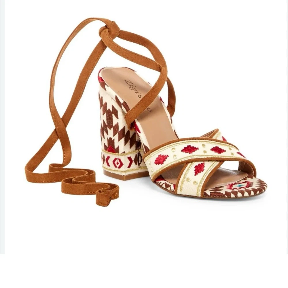 Zigisoho Heeled Sandals with Tie-Up Straps - photo 2
