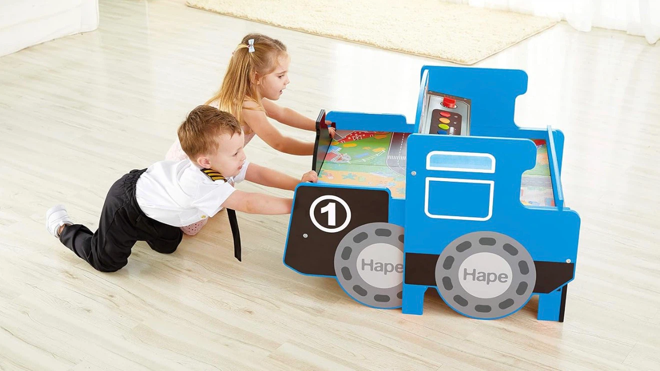 Hape Wooden Train Table with Play Mat and Control Panel - photo 5
