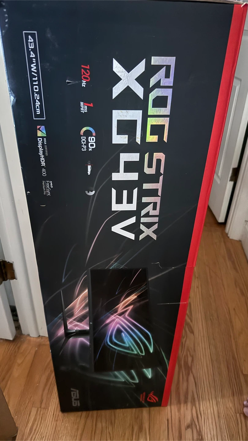NIB Asus Rog Strix XG43V, 43.4" curved gaming monitor 120Hz 1ms