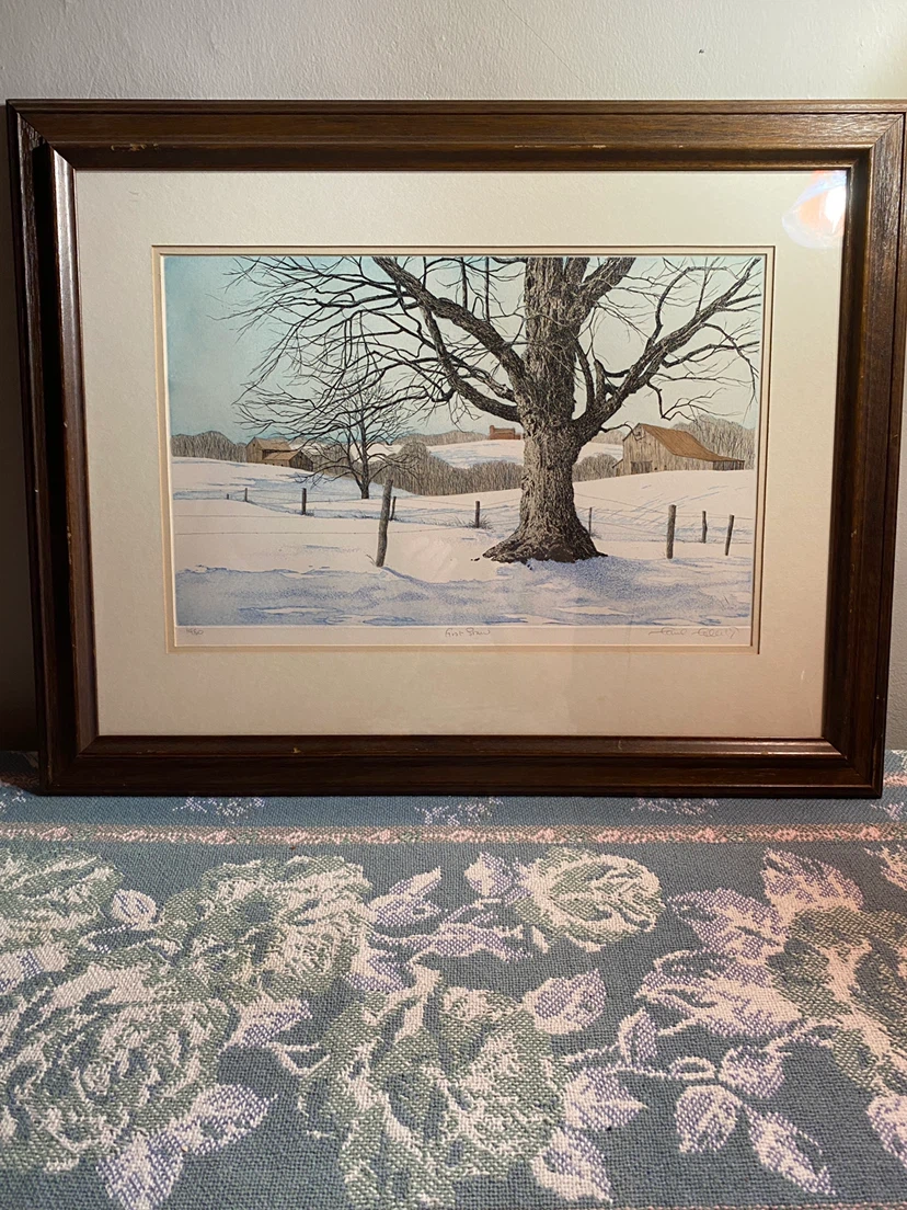 Carol Collette "First Snow" Framed Etching