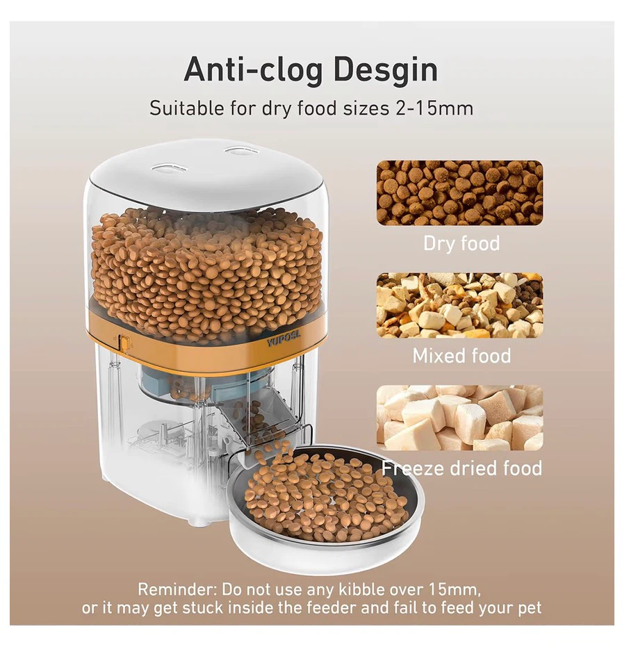 YUPOSL Automatic Cat Feeder 3L White C3L - photo 3