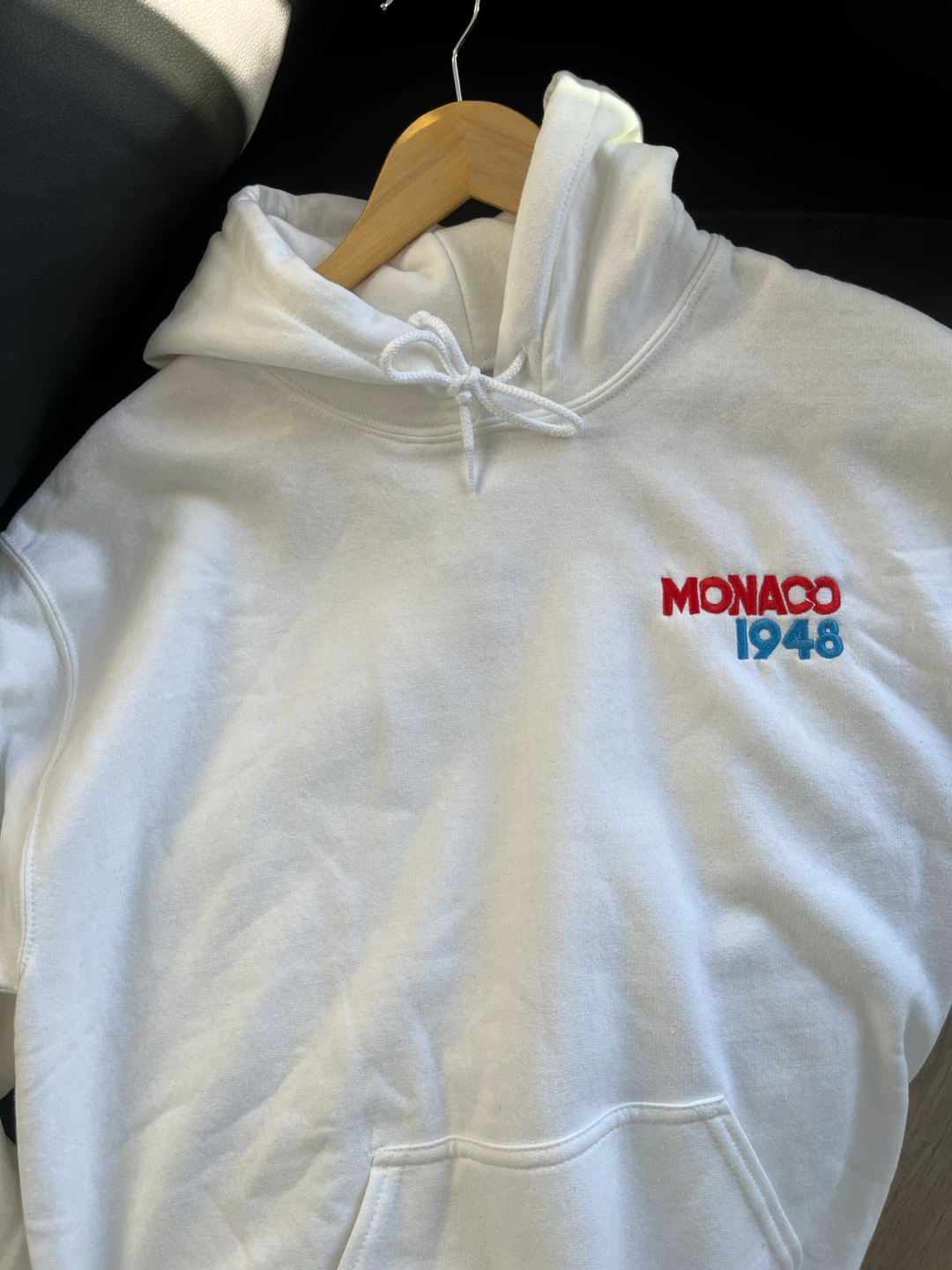 White Monaco 1948 Graphic Hoodie Size M - photo 4