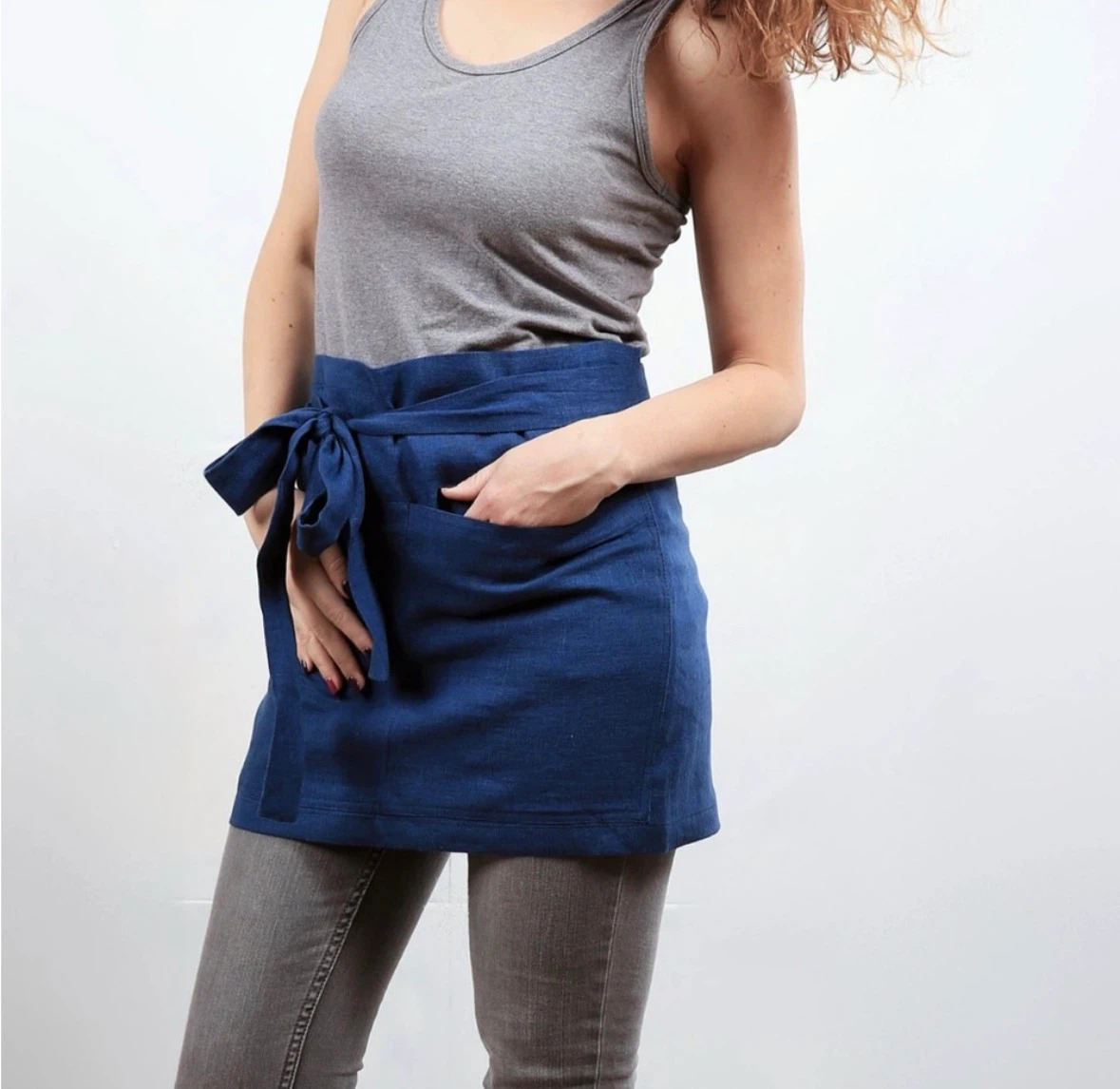 Blue Velvet Belted Skirt - photo 3