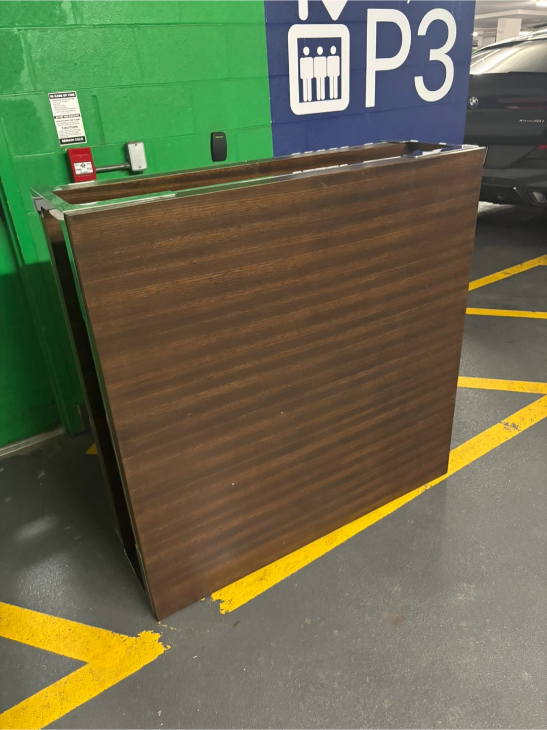 Wooden Coffee Table with Metal Frame
