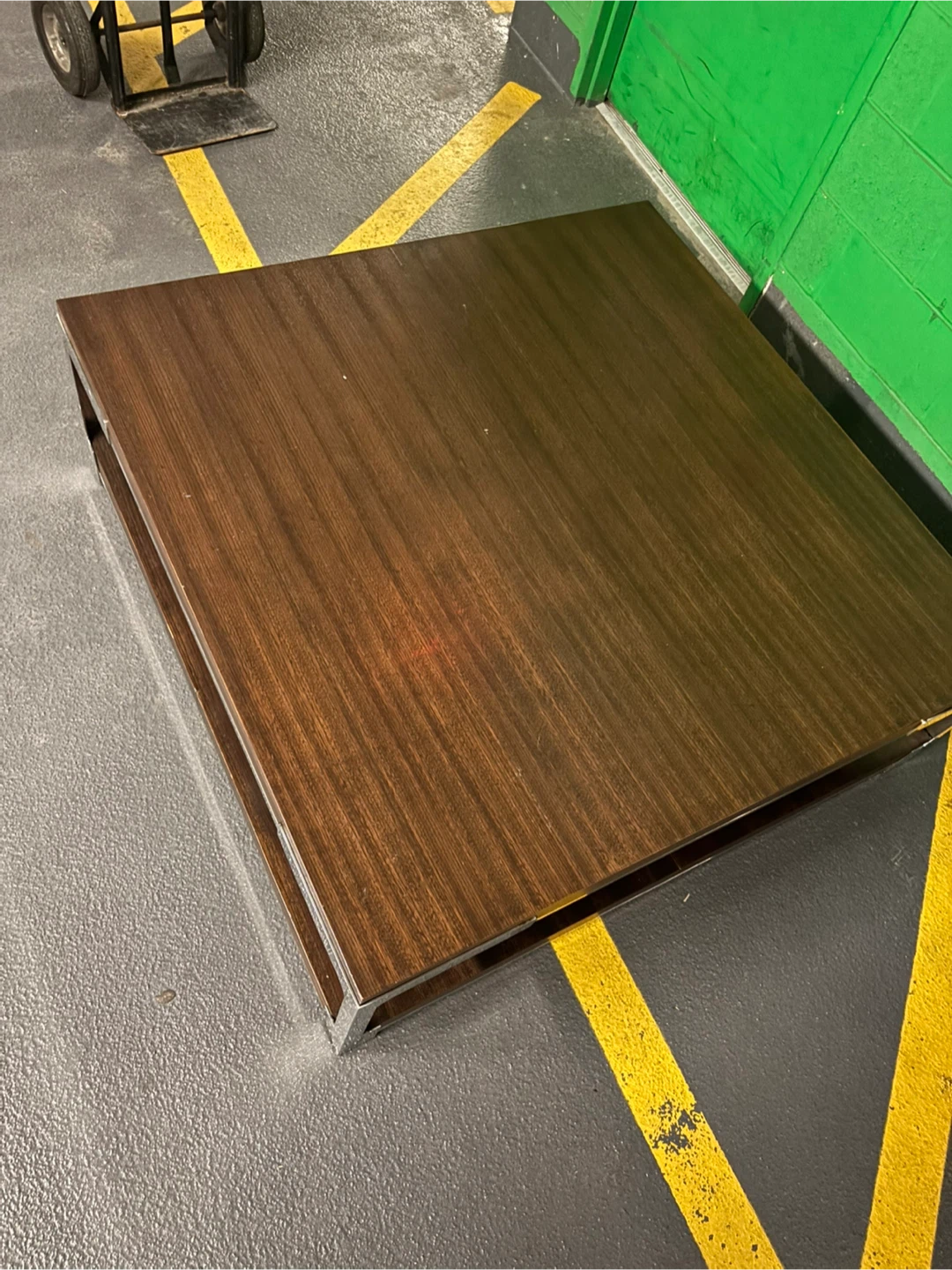 Wooden Coffee Table with Metal Frame - photo 2