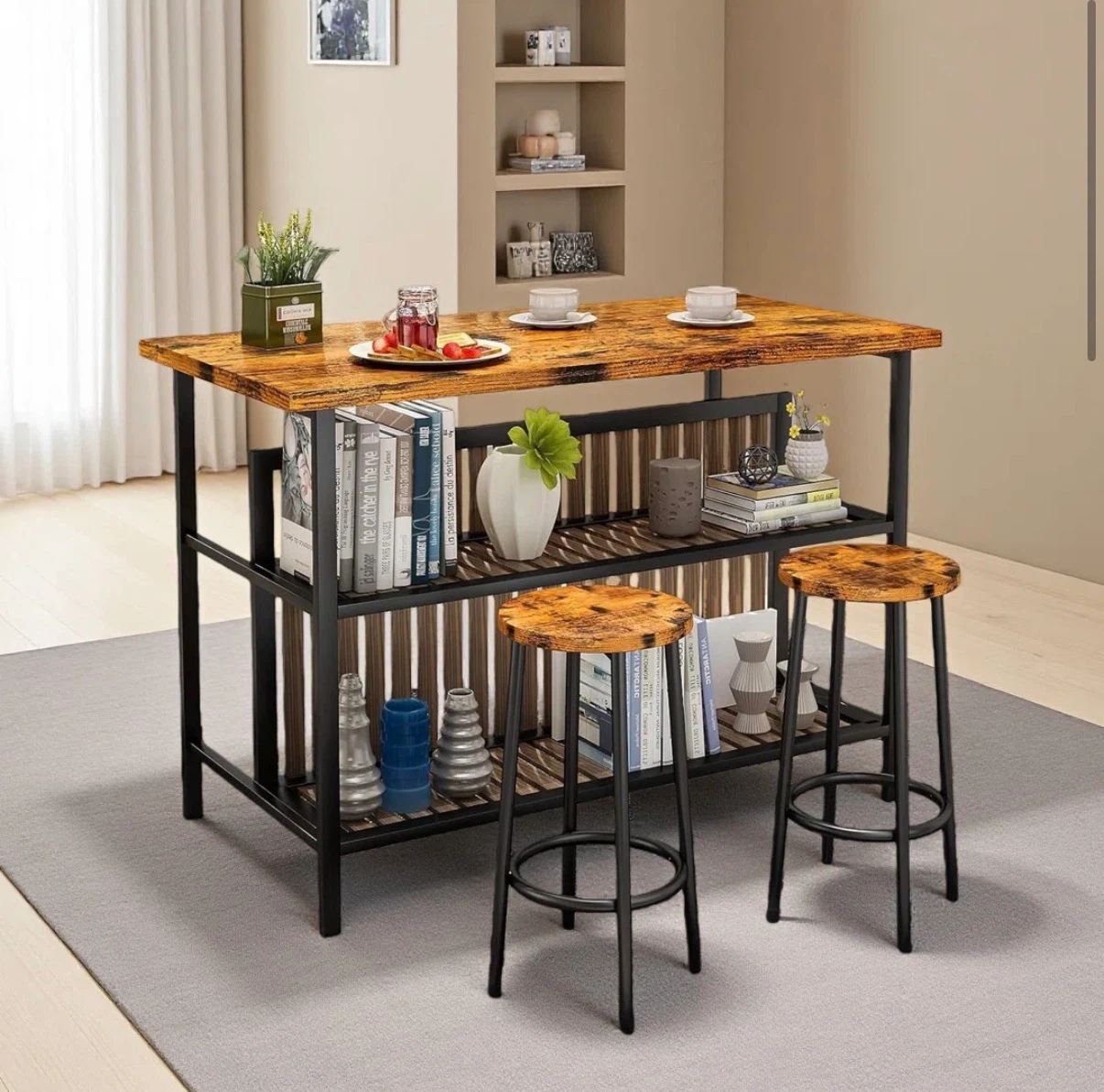 Bar Table and Stools Set