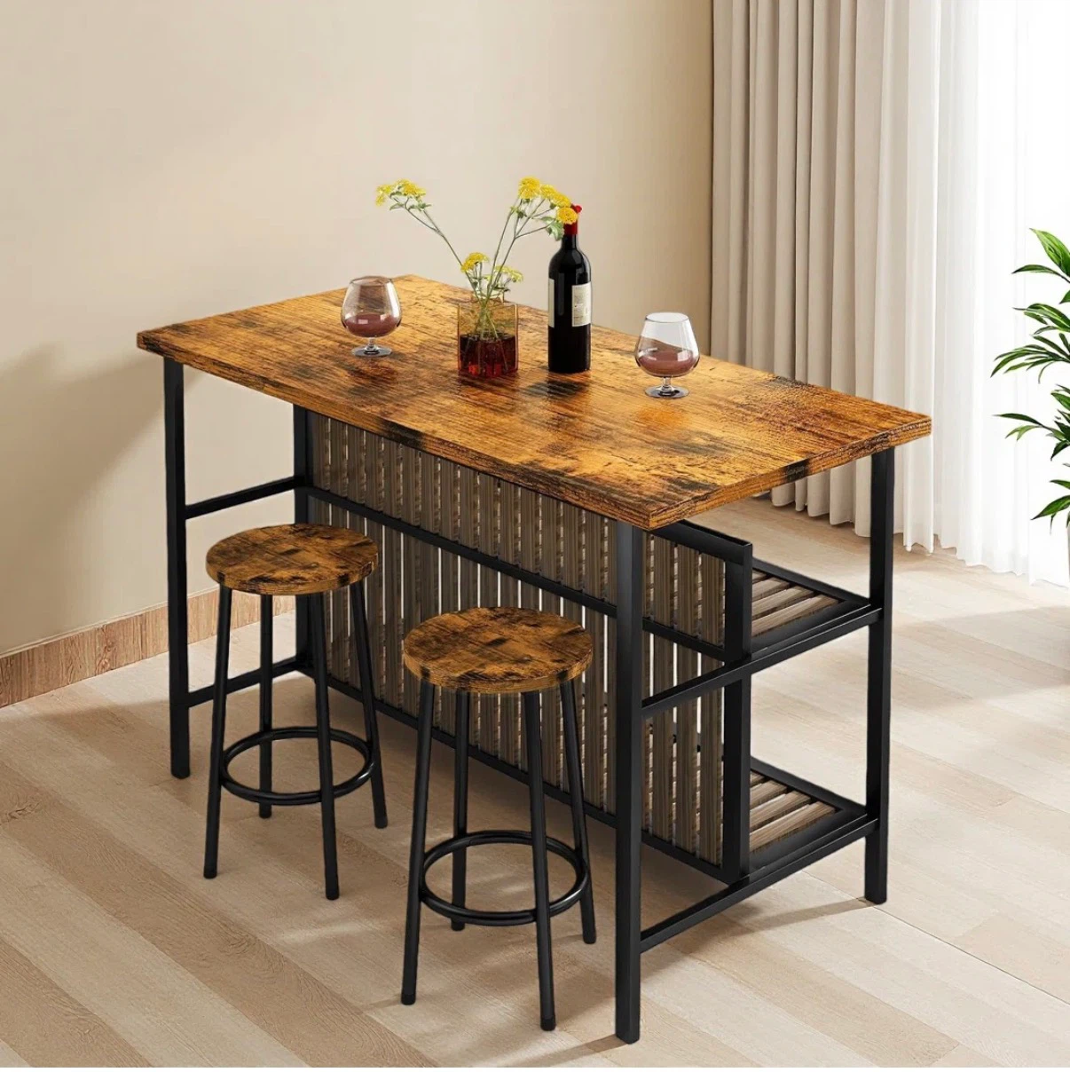 Bar Table and Stools Set - photo 2