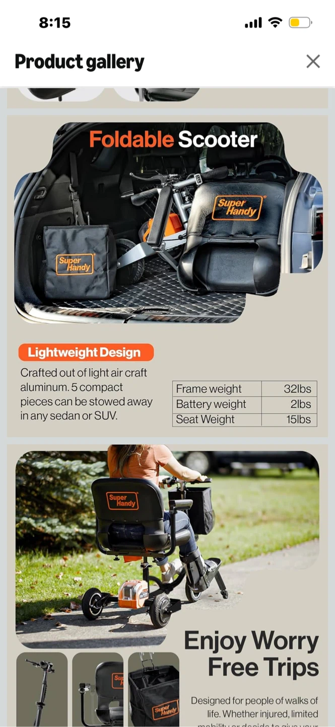 Super Handy Foldable Mobility Scooter - photo 2
