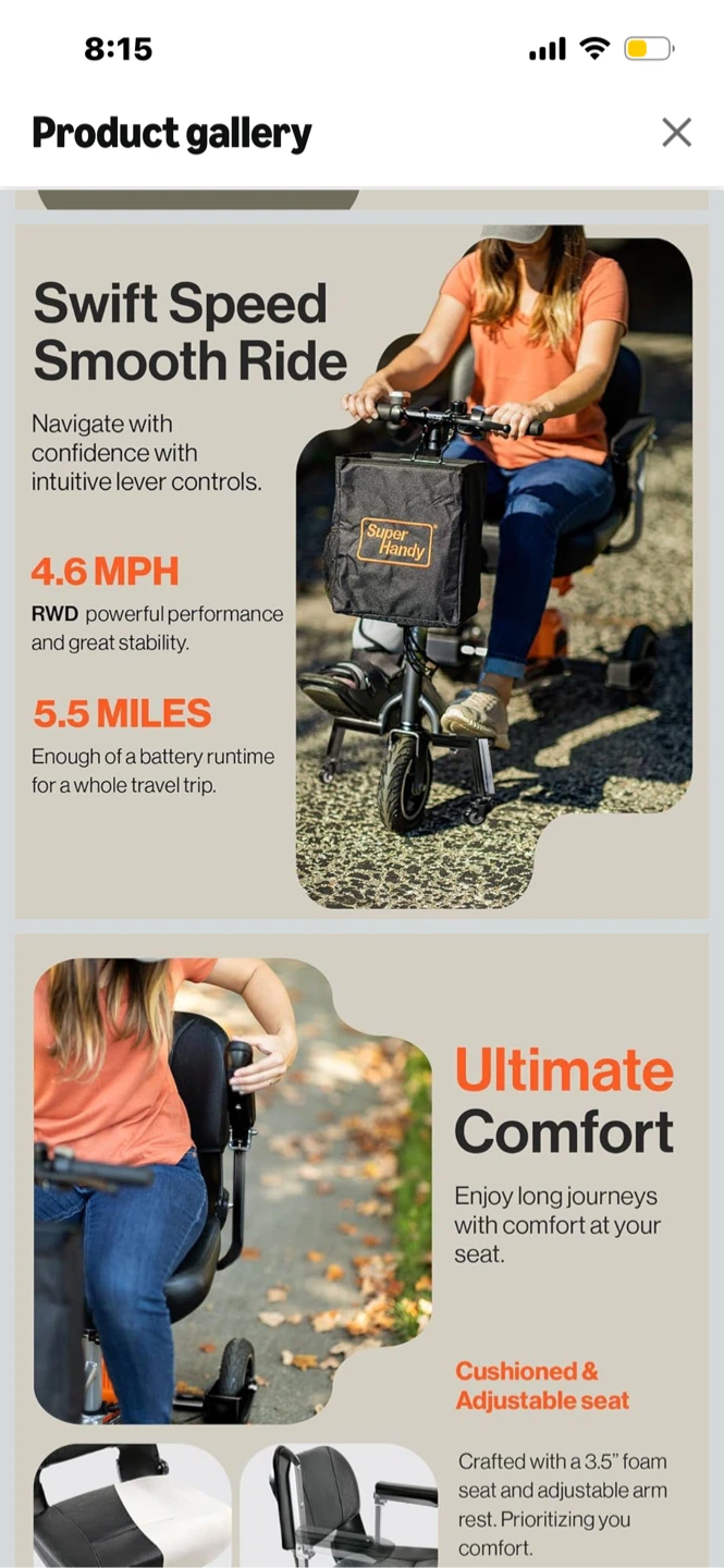 Super Handy Foldable Mobility Scooter - photo 3
