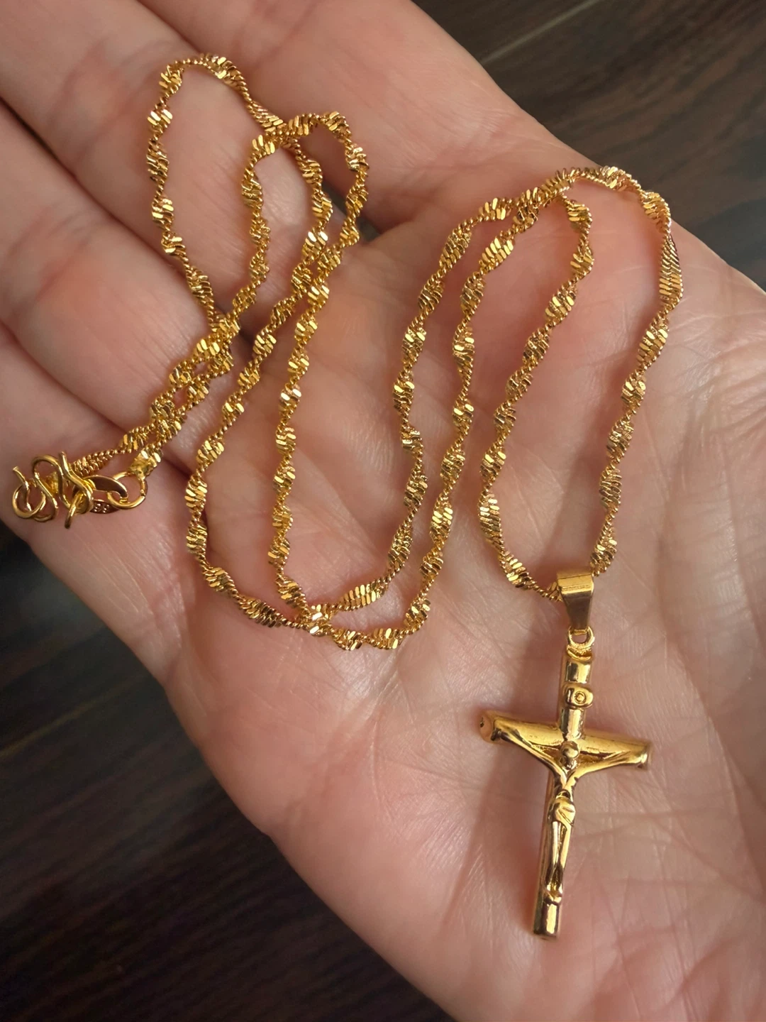 New 24k cross necklaces
