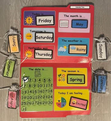 Calendar Time File Folder Activity