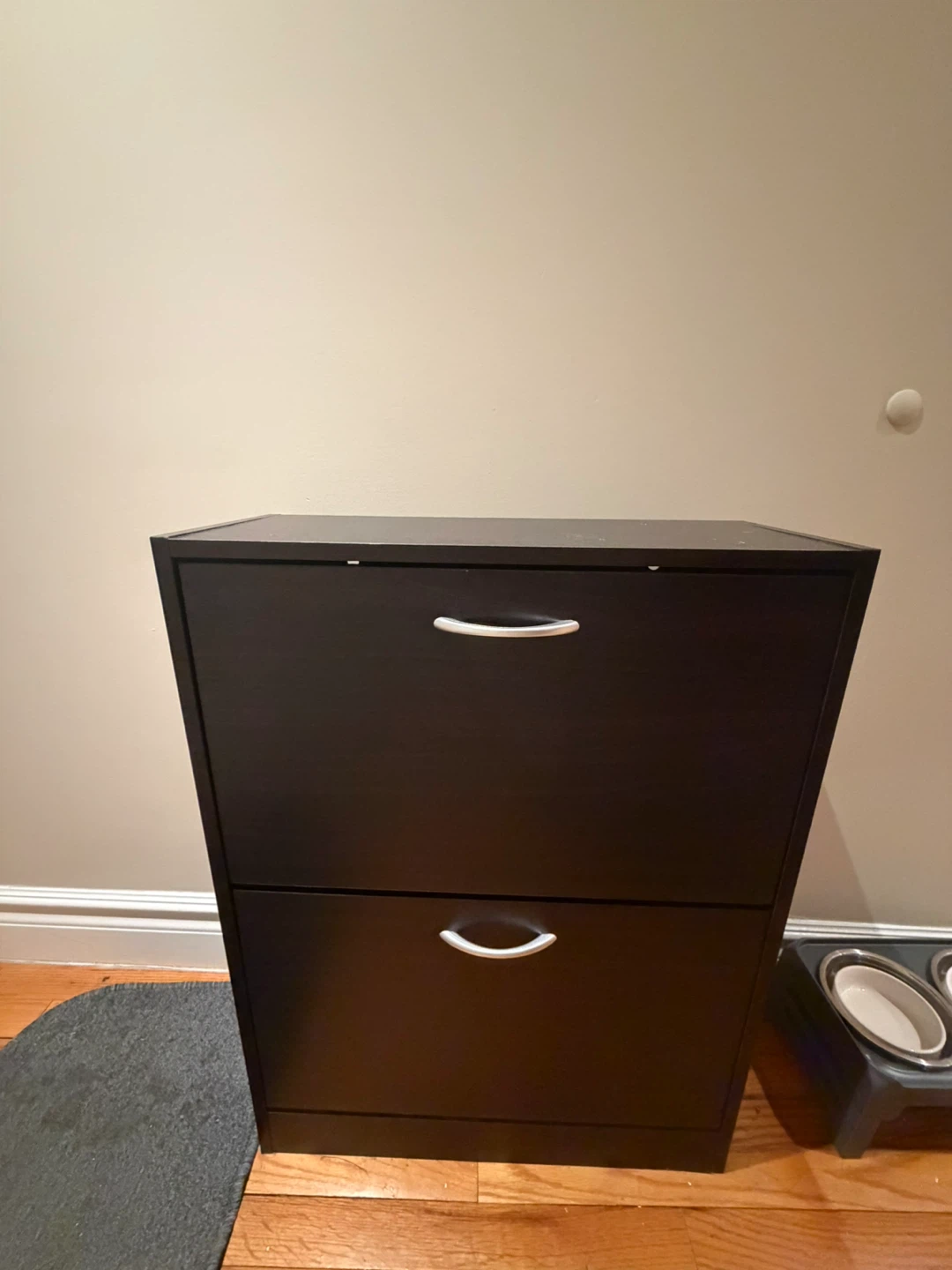 SoBuy Dark Brown 2-Tier Shoe Cabinet