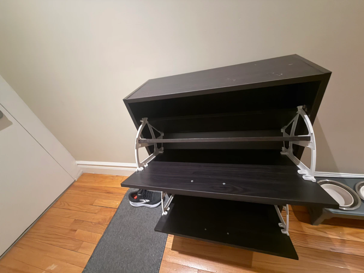 SoBuy Dark Brown 2-Tier Shoe Cabinet - photo 5