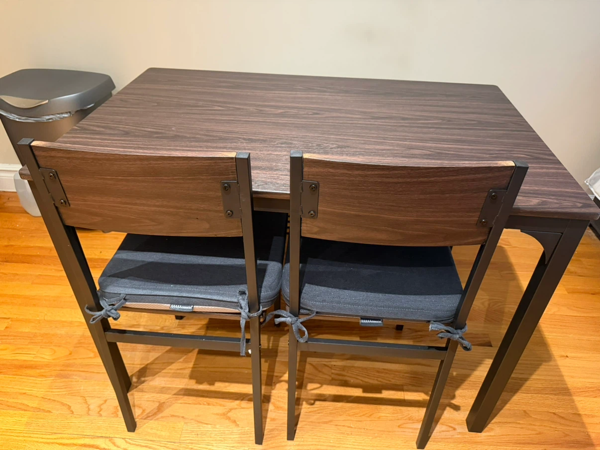 Dining Table Set with 2 Chairs and Bench