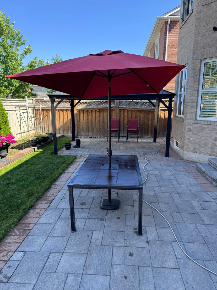 Patio Umbrella and Table Set - photo 3