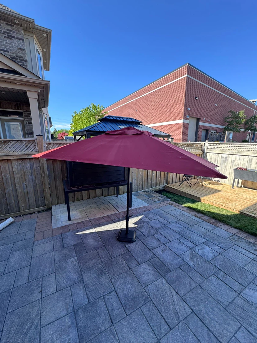Patio Umbrella and Table Set - photo 4