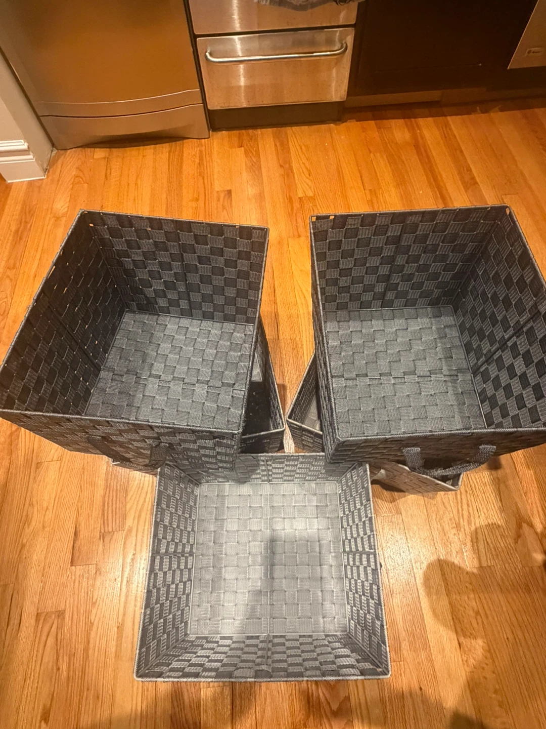 3 Storage Bins with Handles for 24 usd