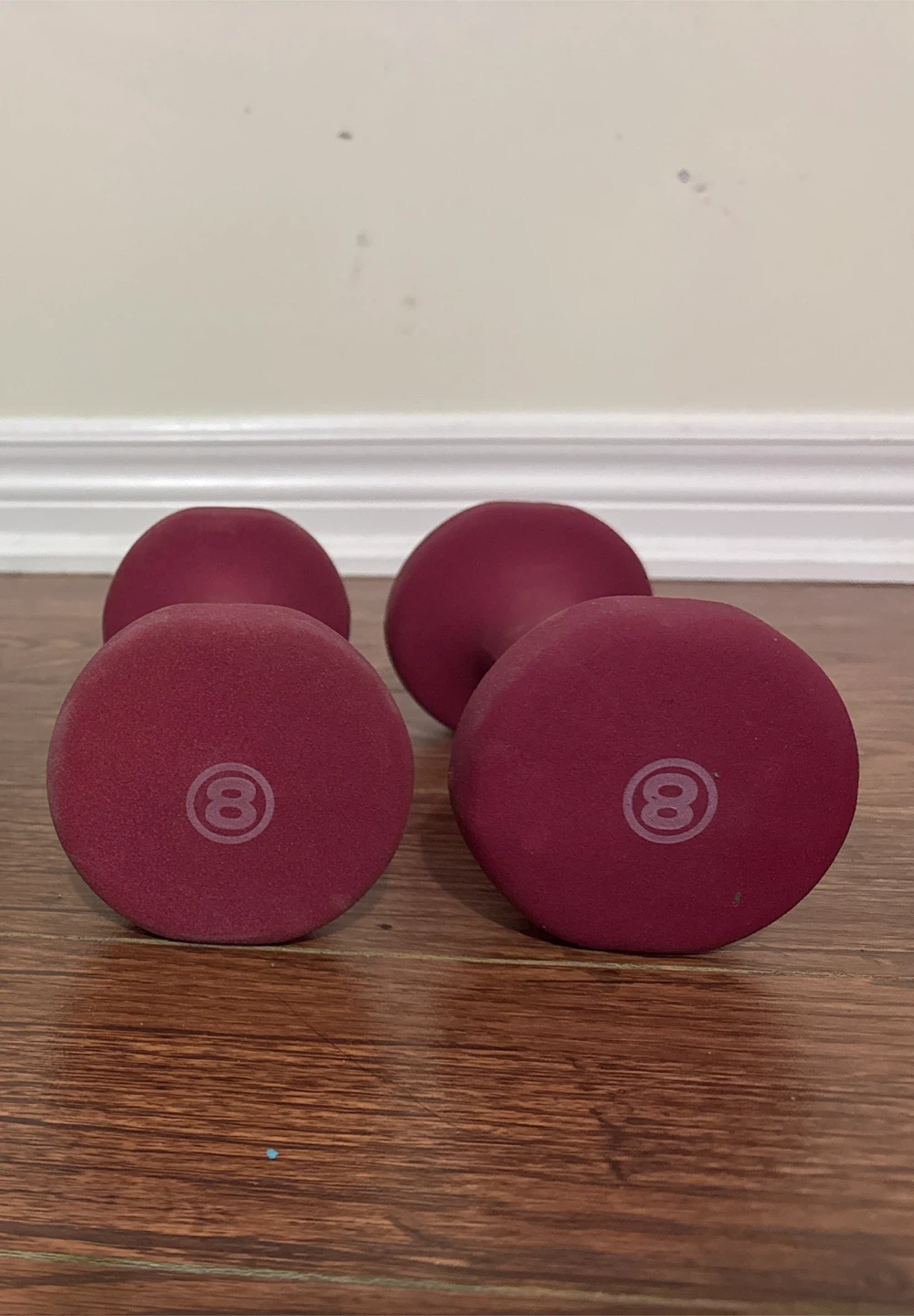 Pair of 8lb Dumbbells - Red