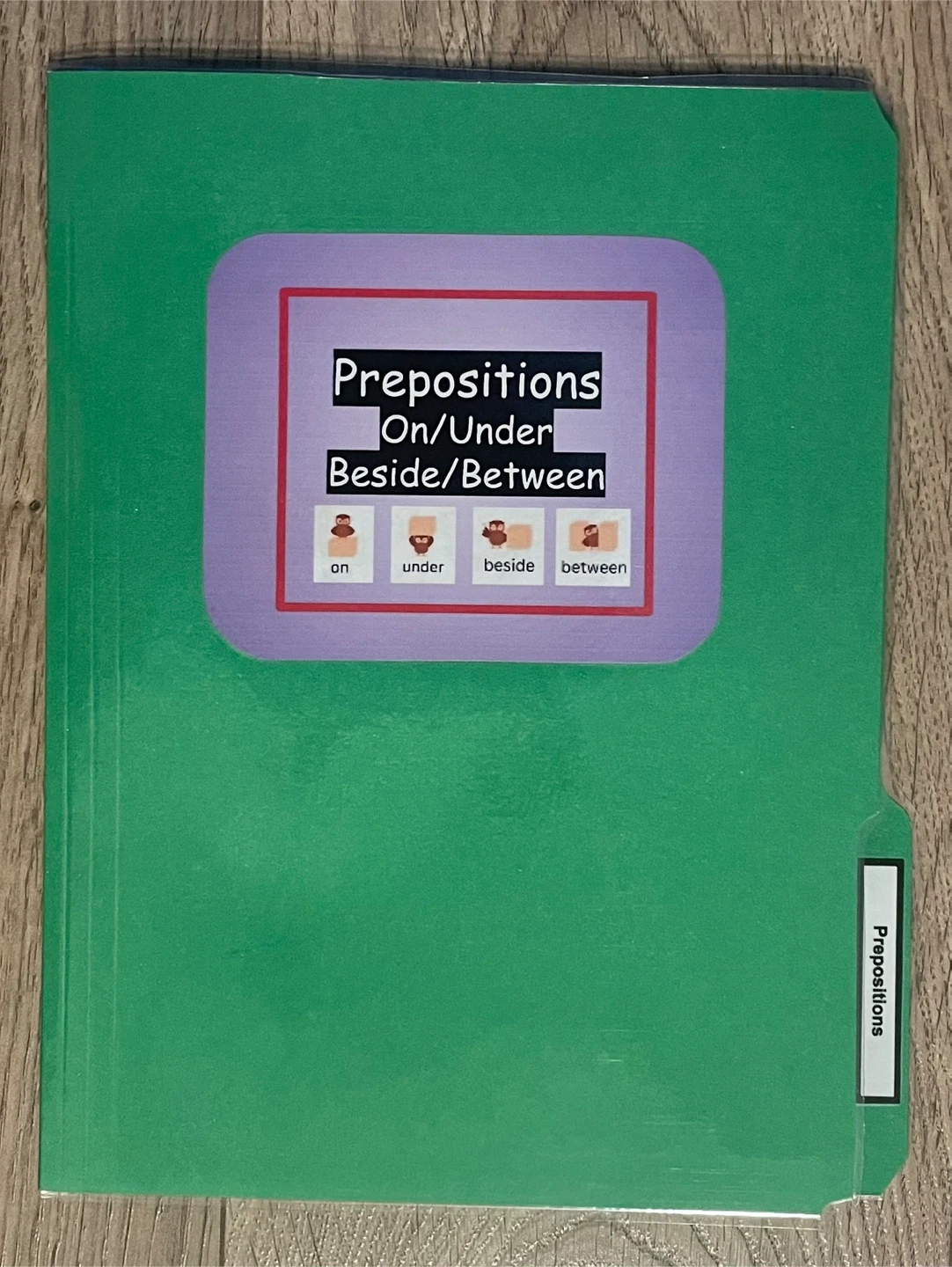 Prepositions File Folder Activity: On/Under, Beside/Between   $7 - photo 2