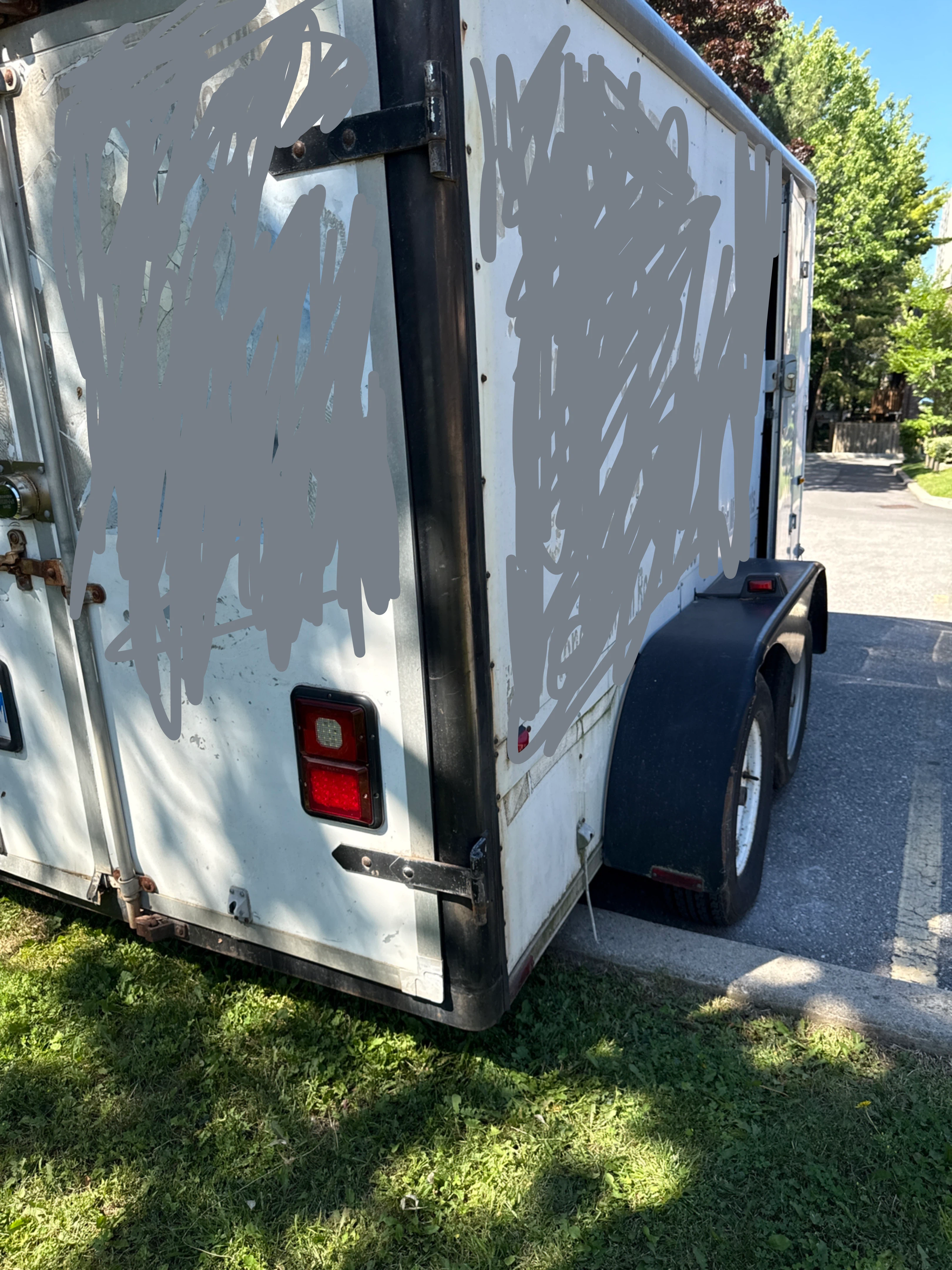 White Enclosed Trailer