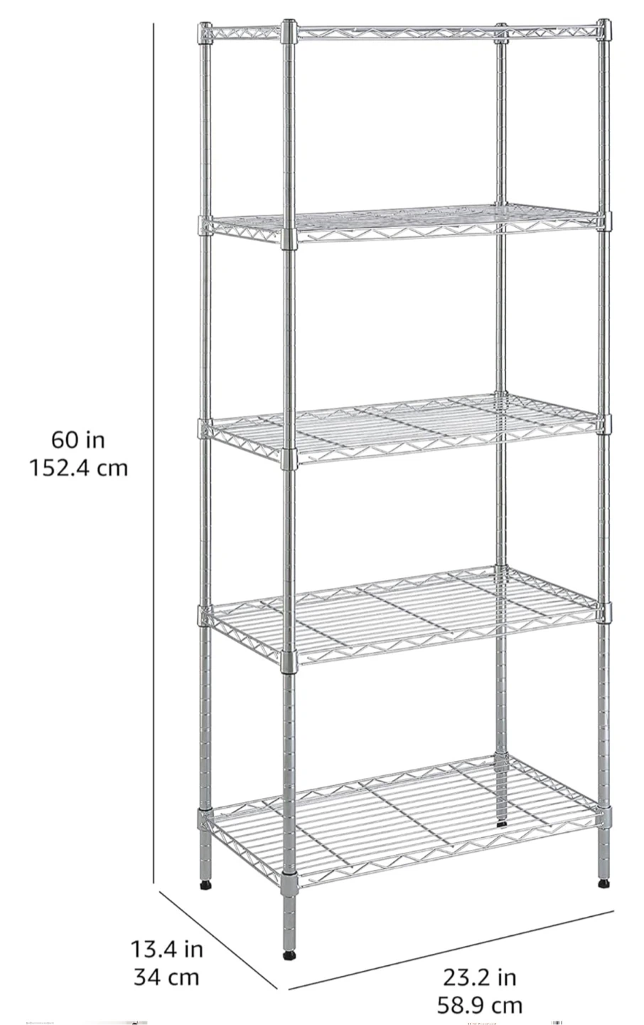 5-Shelf Wire Shelving Unit - photo 2