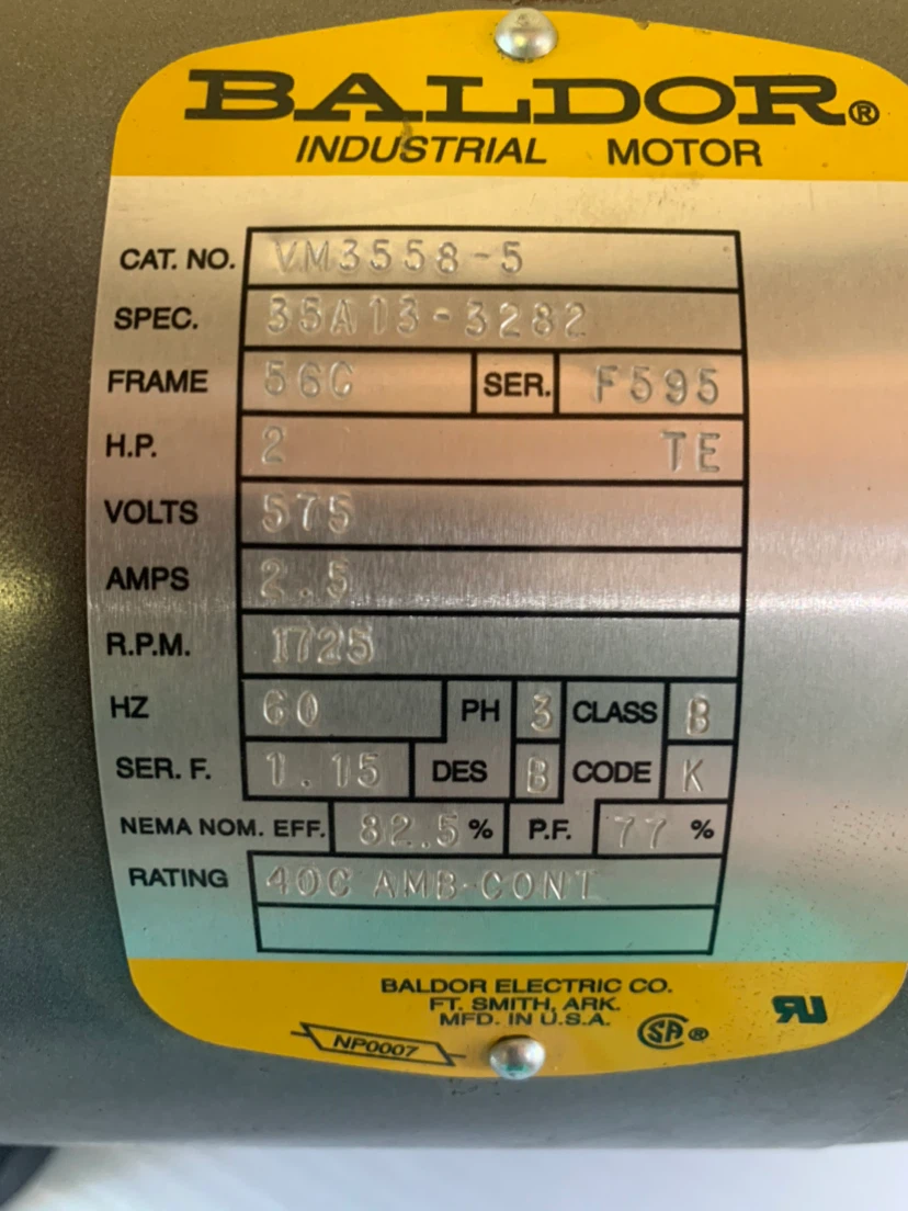 Baldor Industrial Electric Motor VM3558-5 - photo 5