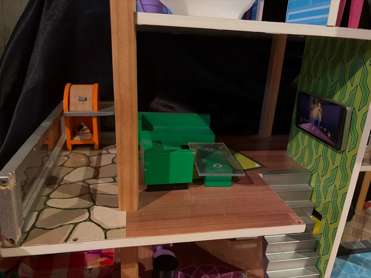 Wooden Dollhouse with Furniture - photo 5