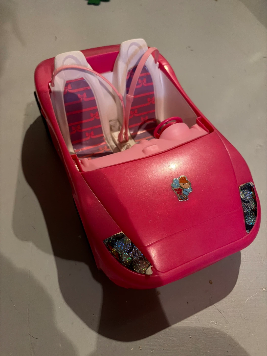 Pink Convertible Toy Car