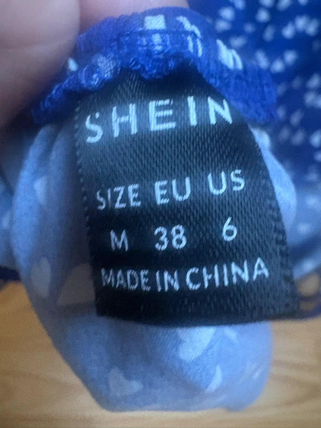 SHEIN Blue White Heart Print Sundress - Size M - photo 2
